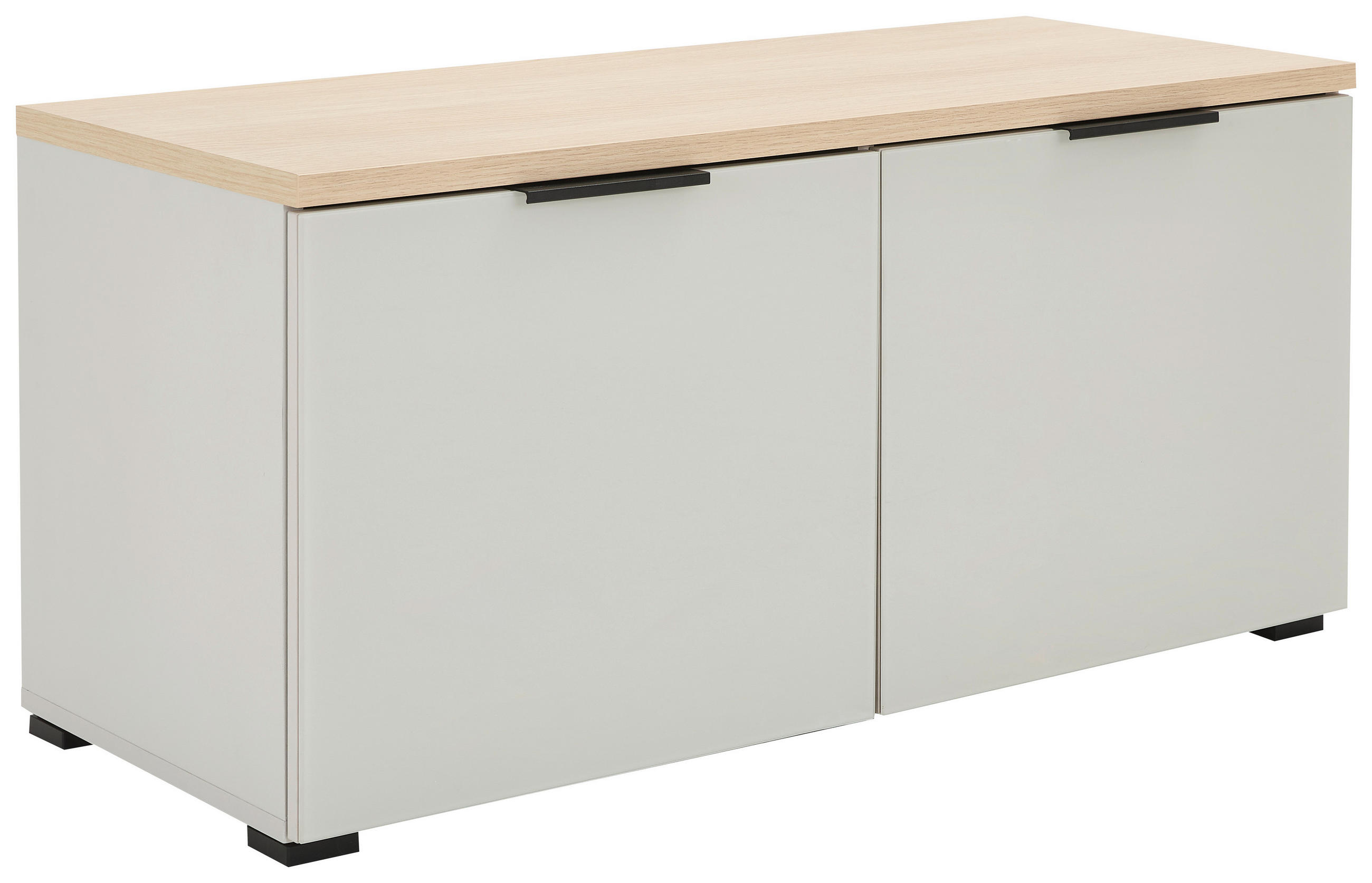 GARDEROBENBANK  in 97/47/40 cm  - Kaschmir/Eichefarben, Design, Glas/Kunststoff (97/47/40cm) - Voleo