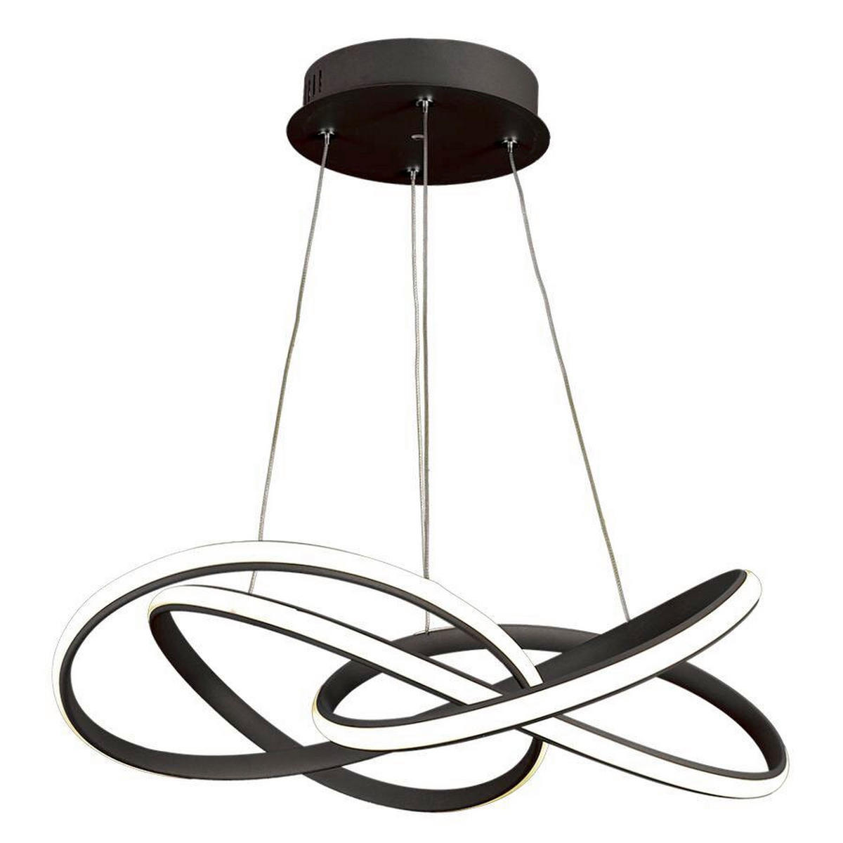 Lustră  - negru, Basics, plastic/metal (58/150/58cm)