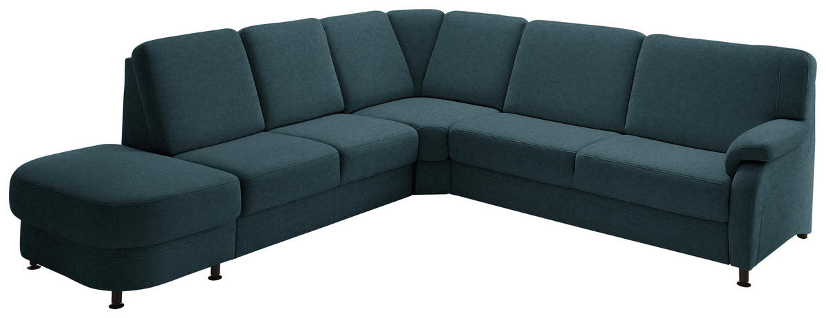 ECKSOFA  in Flachgewebe Opal  287/269 cm  - Opal/Schwarz, KONVENTIONELL, Textil/Metall (287/269cm) - Beldomo System
