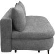 SCHLAFSOFA in Velours Grau  - Schwarz/Grau, Design, Holz/Textil (213/89/105cm) - Novel