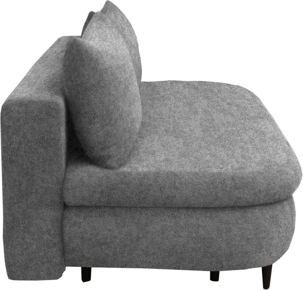 SCHLAFSOFA in Velours Grau  - Schwarz/Grau, Design, Holz/Textil (213/89/105cm) - Novel