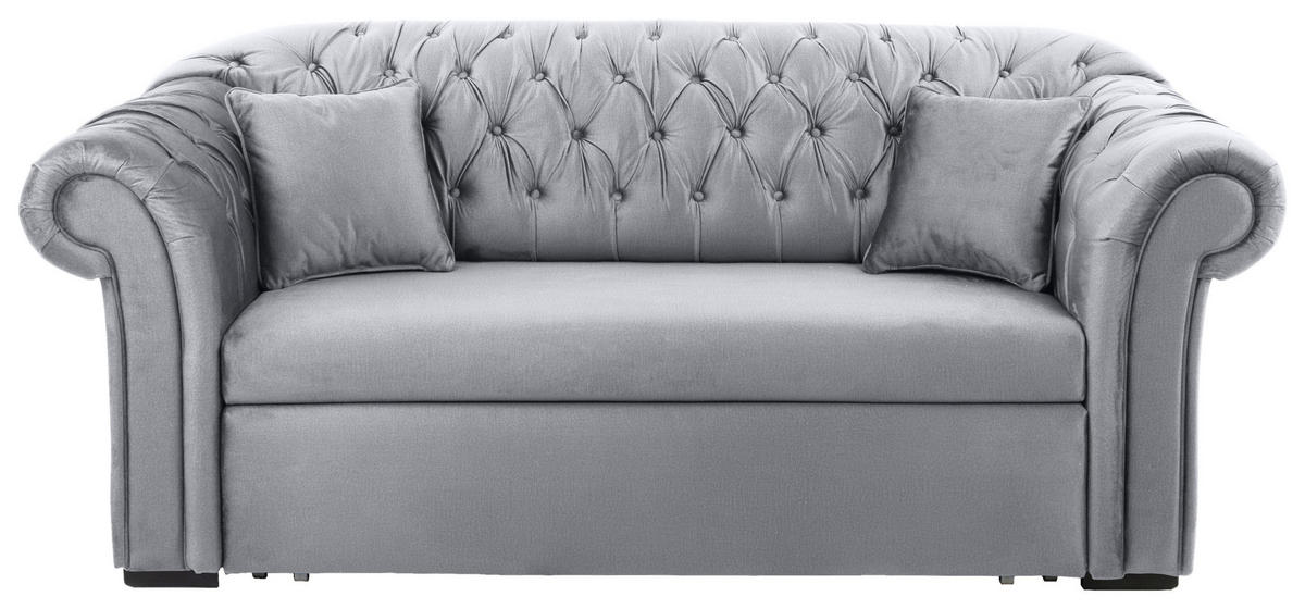 KANAPÉÁGY textil szürke  - fekete/szürke, Design, textil/fa (213/86/99cm) - MID.YOU