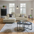 ECKSOFA  in Cord Greige  173/276 cm  - Greige/Schwarz, KONVENTIONELL, Textil/Metall (173/276cm) - Carryhome