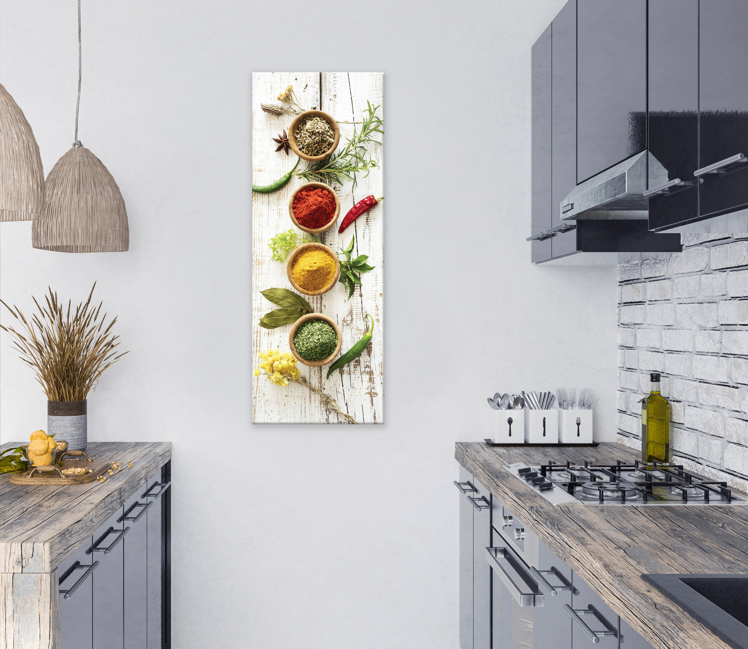 KEILRAHMENBILD Essen & Trinken  - Multicolor, Natur, Holz/Papier (30/80cm) - Euroart