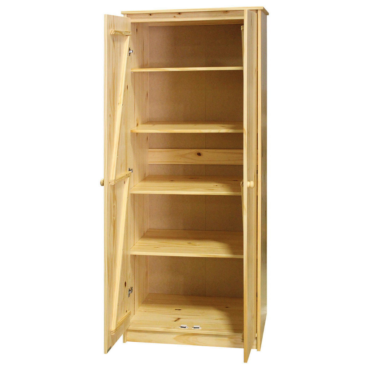 KLEIDERSCHRANK 74/175/50 cm,  in Naturfarben, 2 Tür(en)  - Naturfarben, Basics, Holz (74/175/50cm) - Livetastic