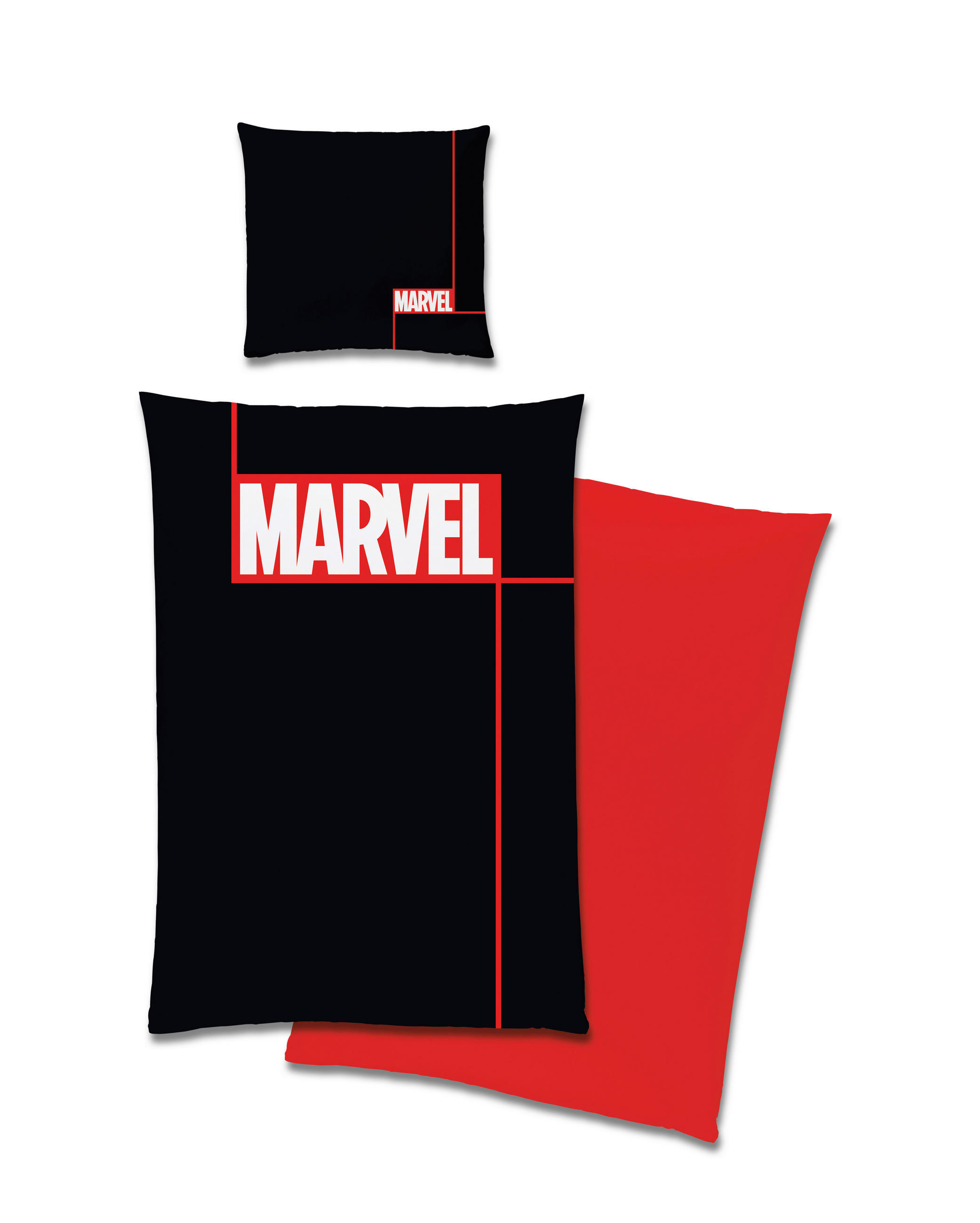 JUGENDBETTWÄSCHE Marvel Renforcé 155/220 cm  - Rot/Schwarz, Basics, Textil (155/220cm) - Marvel