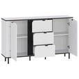 SIDEBOARD  in 136,8/82/35,2 cm  - Schwarz/Weiß, MODERN, Holzwerkstoff/Kunststoff (136,8/82/35,2cm) - Carryhome