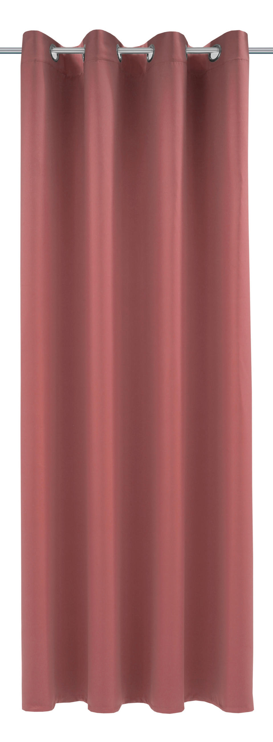 ZAVESA SA KARIKAMA svetlocrvena 140/245 cm   - svetlocrvena, Konvencionalno, tekstil (140/245cm) - Esposa