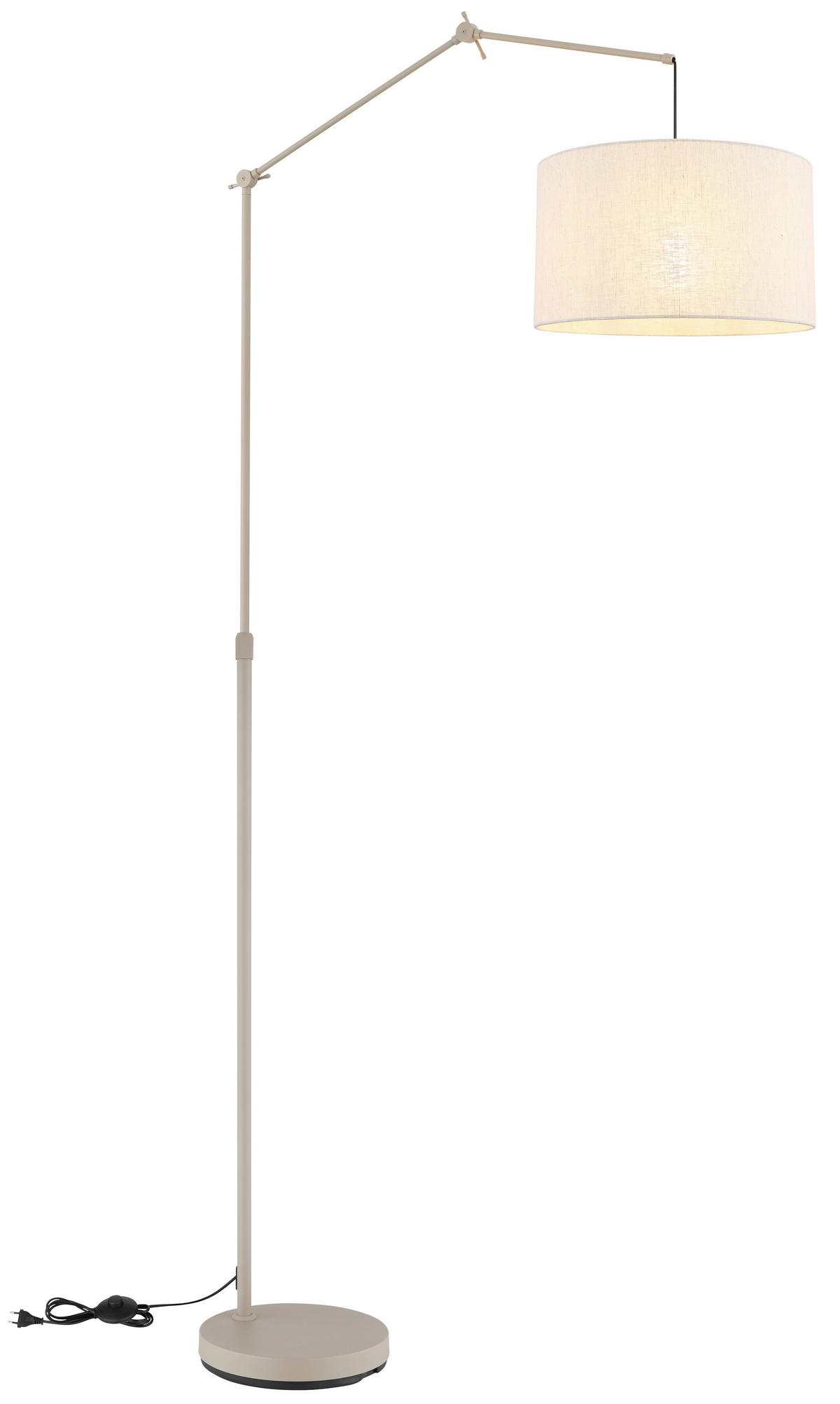 STEHLEUCHTE Rom 112/40/200 cm  - Sandfarben/Beige, Design, Kunststoff/Textil (112/40/200cm) - Globo