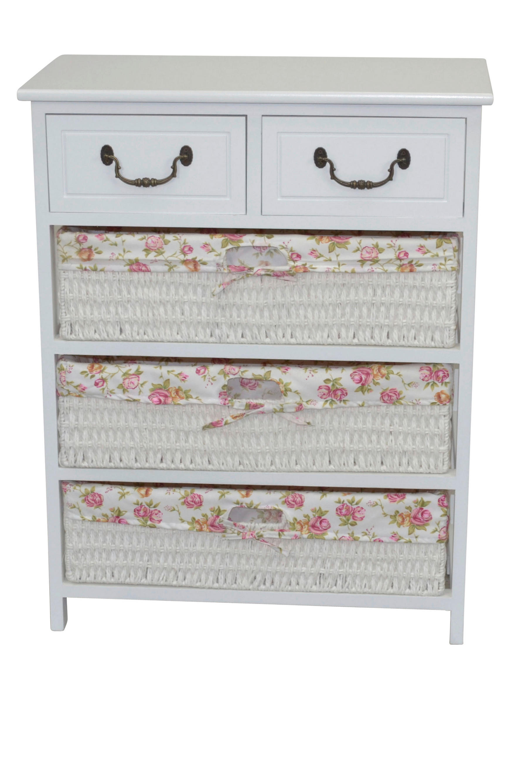 KOMMODE , , 2 Schublade(n)  - Schwarz/Weiß, Design, Holz/Papier (30/60/76cm) - MID.YOU