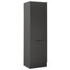 GERÄTEUMBAUSCHRANK 60/210/57 cm  in Graphitfarben  - Schwarz/Graphitfarben, Basics, Holzwerkstoff/Metall (60/210/57cm) - Xora