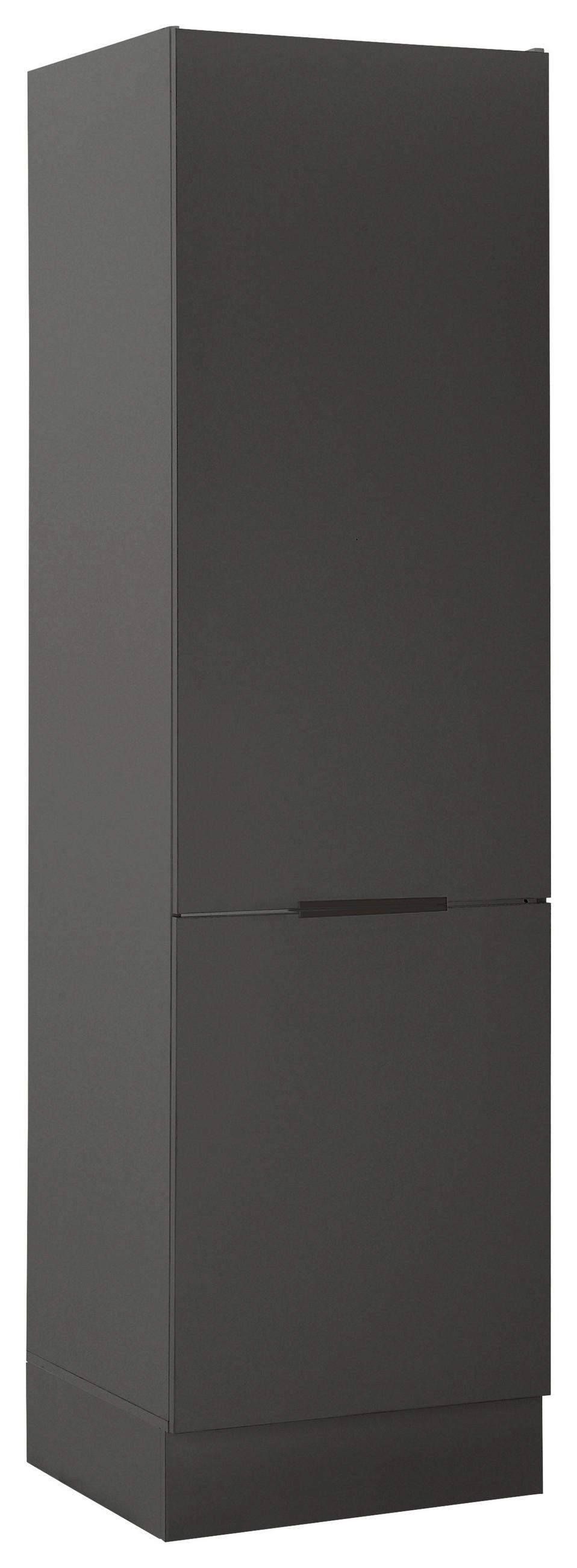 GERÄTEUMBAUSCHRANK 60/210/57 cm  in Graphitfarben  - Schwarz/Graphitfarben, Basics, Holzwerkstoff/Metall (60/210/57cm) - Xora