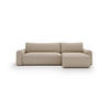 ECKSOFA  in Struktur Hellbraun  - Hellbraun/Creme, Design, Kunststoff/Textil (246/150cm) - Livetastic