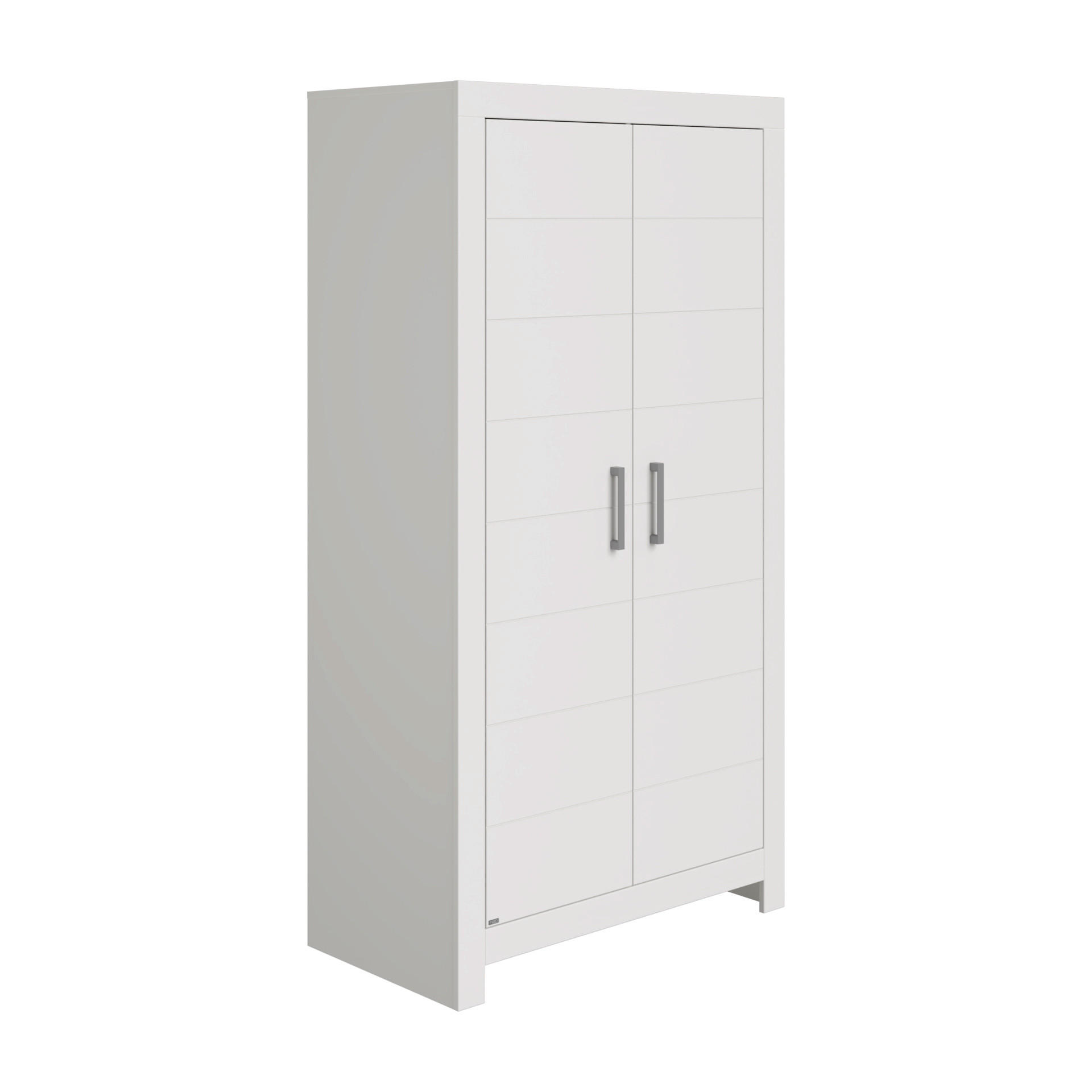 ORMAR ZA ODJEĆU  FIONA  - bijela/srebrne boje, Basics, drvni materijal/plastika (110,0/205,3/55,3cm) - Paidi