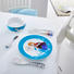 KINDERGESCHIRRSET Porzellan 6-teilig - Blau/Weiß, Basics, Metall - WMF