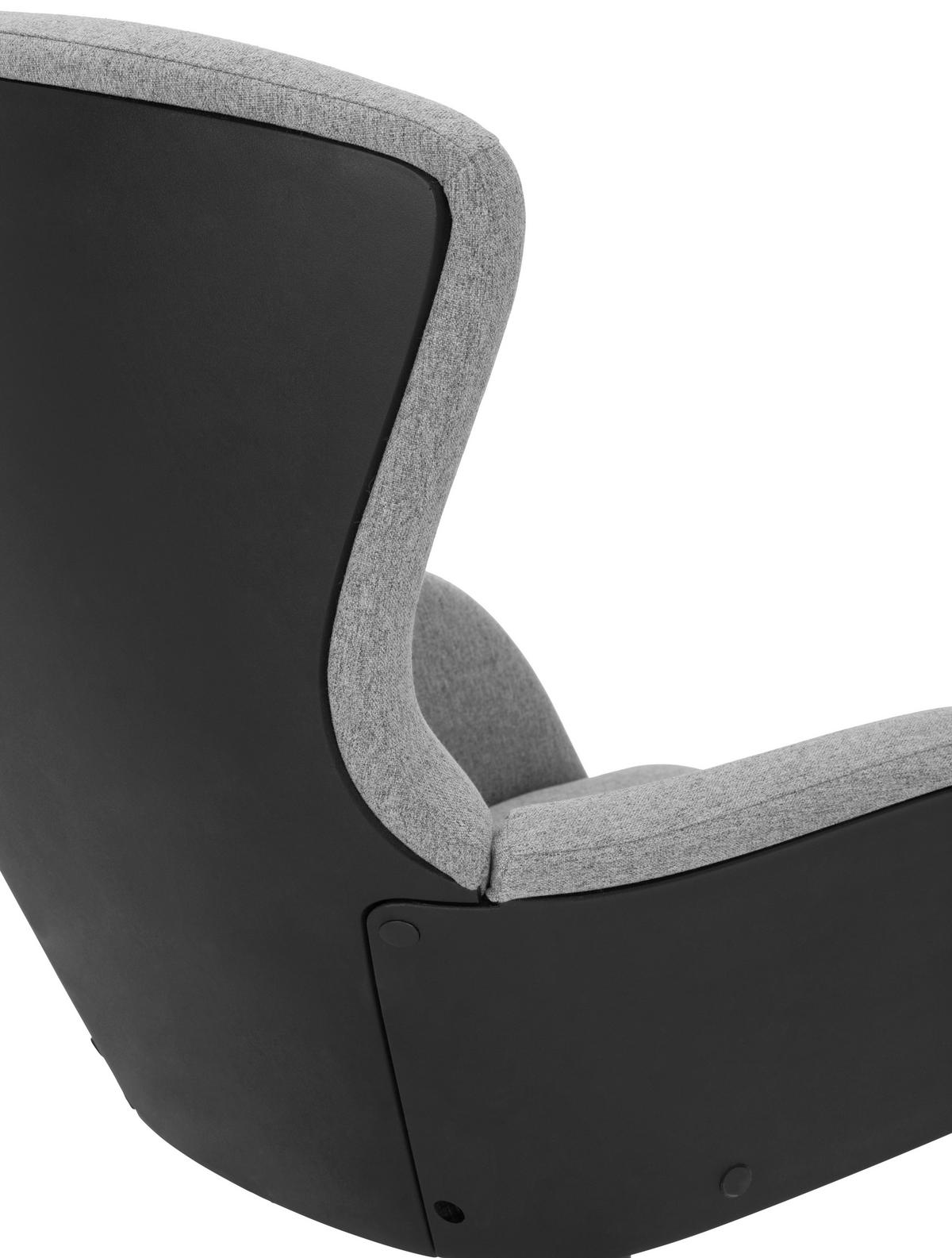 RELAXSESSEL Flachgewebe Hocker    - Schwarz/Grau, Design, Kunststoff/Textil (62/99/71cm) - MID.YOU