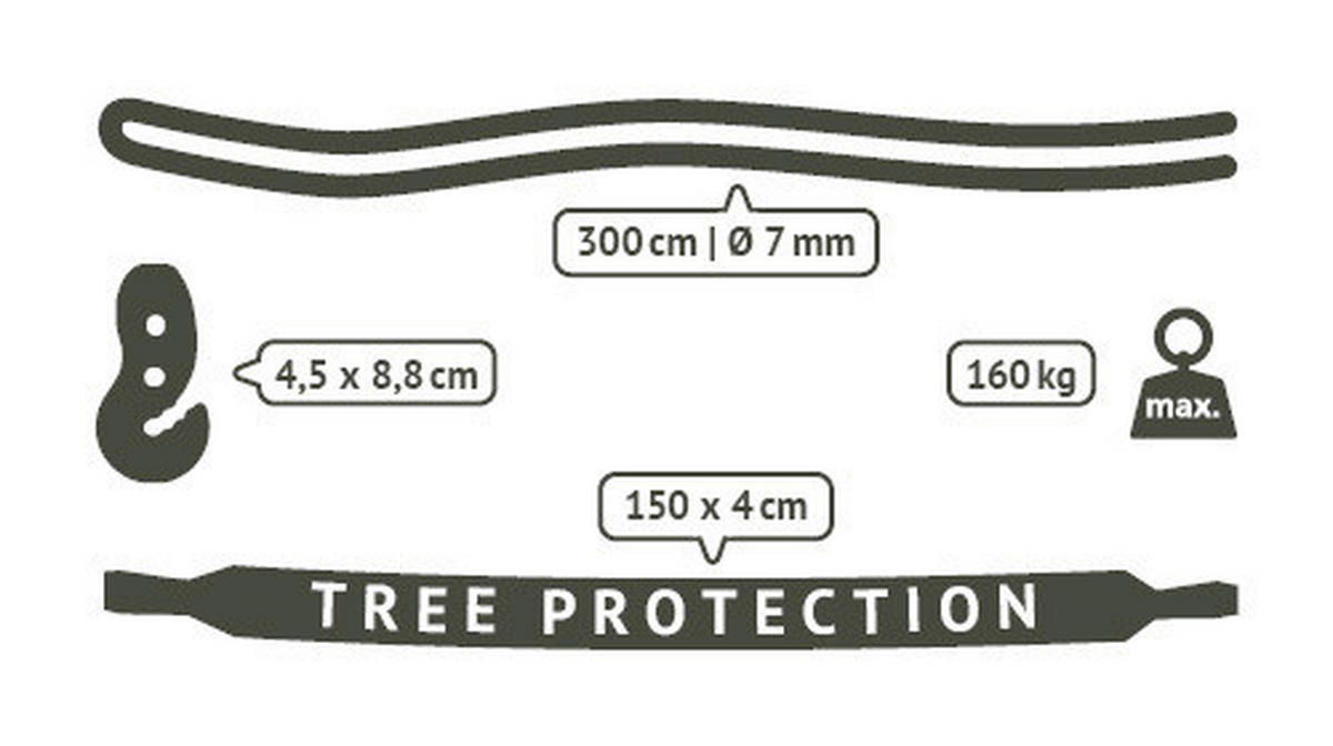 ÚCHYT PRO HOUPACÍ SÍŤ  - černá, Basics, plast (300cm) - La Siesta