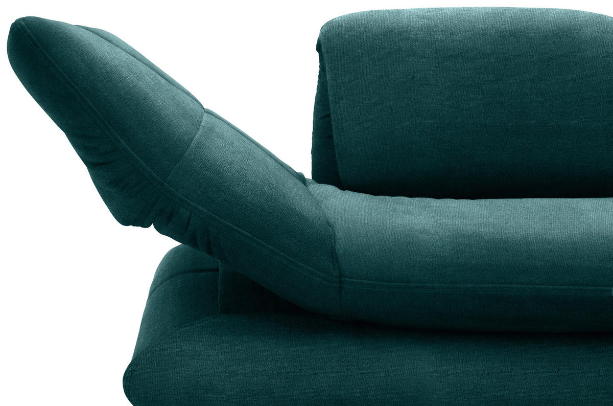 SESSEL mit Funktion Webstoff Petrol    - Petrol/Schwarz, Design, Textil/Metall (139 (197)/83 (110)/98cm) - LOOKS by W.Joop