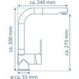 KÜCHENARMATUR - Graphitfarben, Basics, Metall (24/30/5,5cm) - Xora