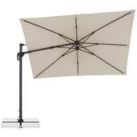 AMPELSCHIRM Naturfarben  - Schwarz/Naturfarben, Basics, Textil/Metall (310/210cm) - Doppler