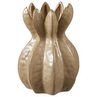 VASE 22 cm  - Grau Hochglanz, LIFESTYLE, Keramik (16/22cm) - Ambia Home