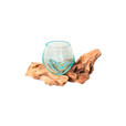 VASE 8 cm  - Klar/Ecru, Natur, Glas/Holz (16/9/8cm) - Ambia Home