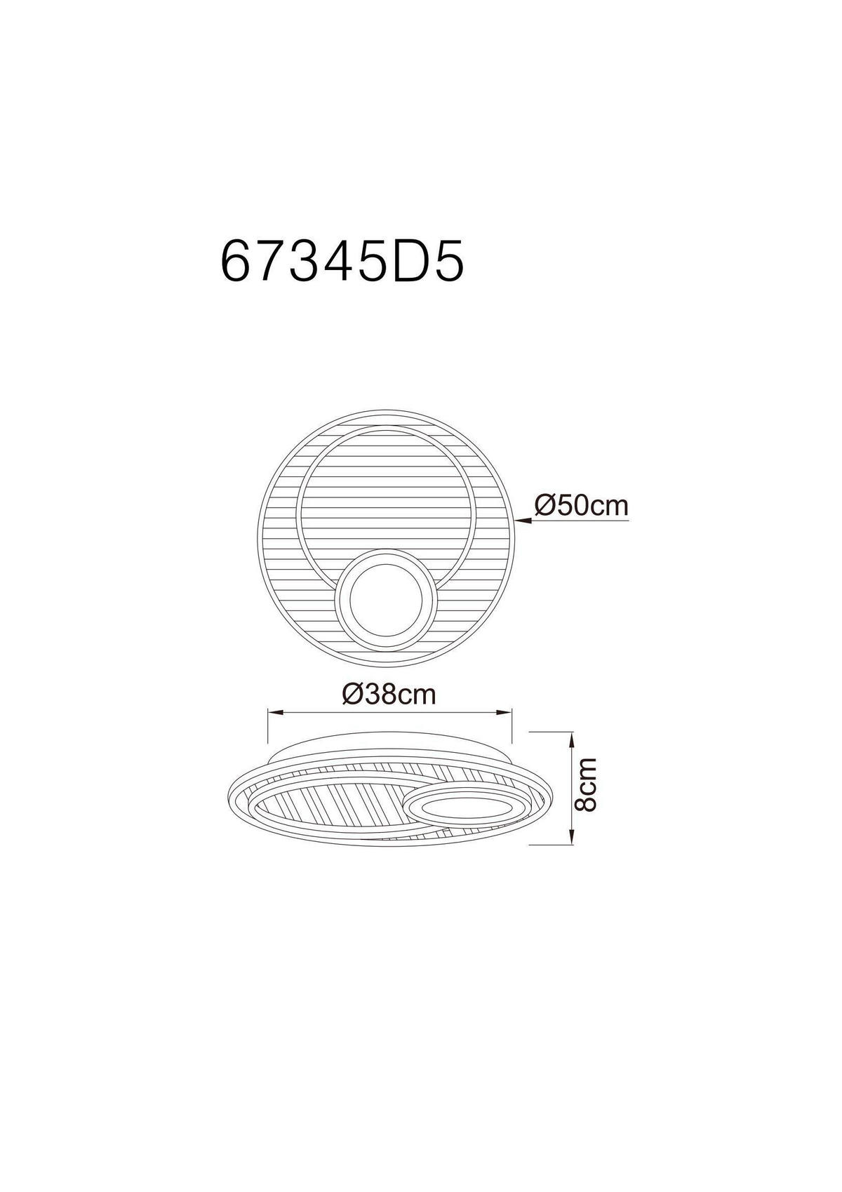 LED SVJETILJKA STROPNA WOODY  - bijela/tamno smeđa, Natur, drvni materijal/metal (50/8cm) - Globo
