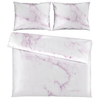 POSTELJNINA PINK MARBLE 220/240 cm saten svetlo siva  - svetlo siva, Konvencionalno, tekstil (220/240cm) - Esposa