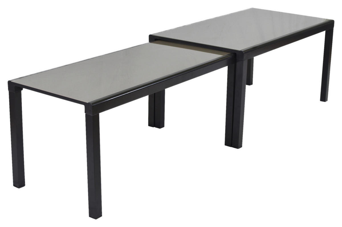 GARTENSET 9-teilig  - Graphitfarben/Grau, MODERN, Textil/Metall - Gardenson