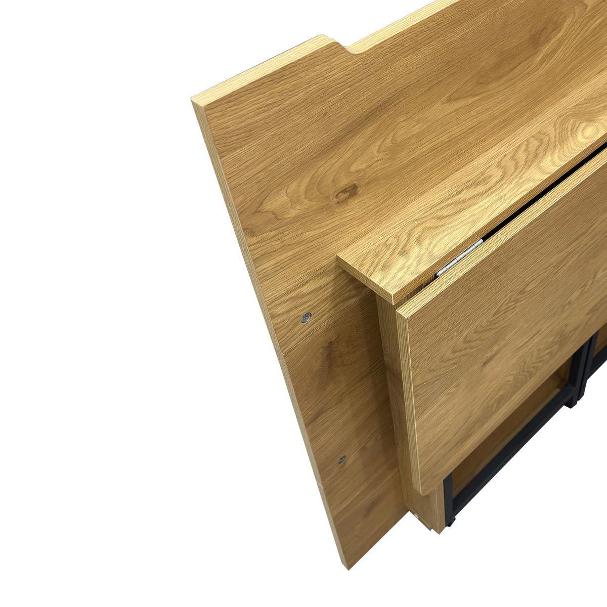 SCHREIBTISCH  in Schwarz, Eichefarben  - Eichefarben/Schwarz, MODERN, Holzwerkstoff/Metall (115/100/30cm) - MID.YOU