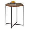 BEISTELLTISCH 45/45/50 cm Braun, Schwarz rund  - Schwarz/Braun, Trend, Holzwerkstoff/Metall (45/45/50cm) - Carryhome