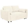 SCHLAFSOFA  in Chenille Creme  - Creme/Schwarz, KONVENTIONELL, Kunststoff/Textil (161/90/108cm) - Carryhome