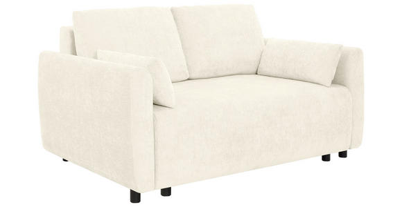 SCHLAFSOFA  in Chenille Creme  - Creme/Schwarz, KONVENTIONELL, Kunststoff/Textil (161/90/108cm) - Carryhome