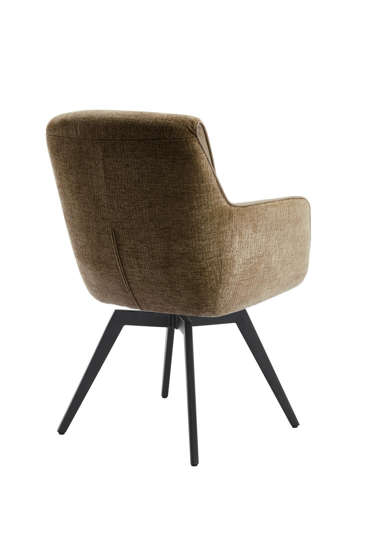 ARMLEHNSTUHL  in Eisen Chenille, Jacquard  - Schwarz/Braun, MODERN, Textil/Metall (62/92/68cm) - Livetastic