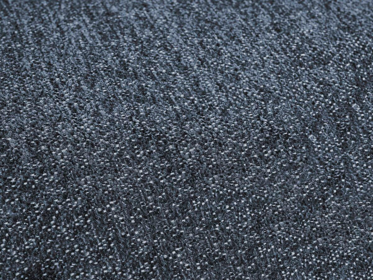 ECKSCHLAFSOFA EVEREST  mit Rücken echt, Armteil links, Armteil rechts Flachgewebe Dunkelblau  - Schwarz/Dunkelblau, MODERN, Kunststoff/Textil (212/423/198cm)