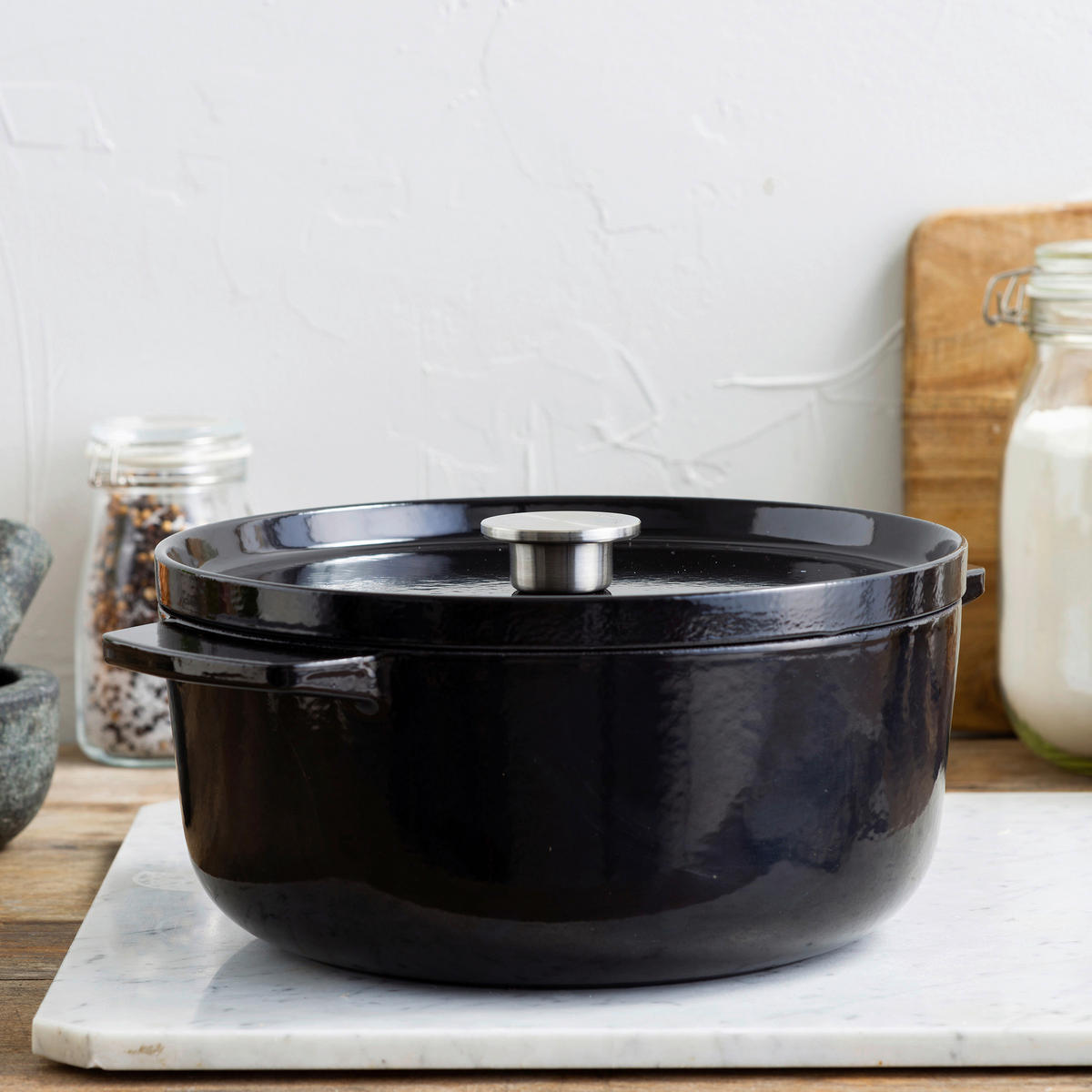 BRÄTER Cast Iron  - Creme/Schwarz, Basics, Metall (5.2l) - Kitchenaid