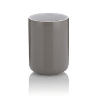 ZAHNPUTZBECHER Keramik  - Weiß/Grau, KONVENTIONELL, Keramik (7,5/10cm) - Kela