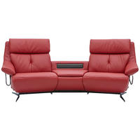 HEIMKINO-SOFA  in Echtleder Rot  - Anthrazit/Rot, KONVENTIONELL, Leder (254/107/105cm) - Himolla Komfortklass