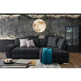 ECKSOFA in Webstoff Grau, Schwarz  - Chromfarben/Anthrazit, Design, Kunststoff/Textil (276/212cm) - Carryhome