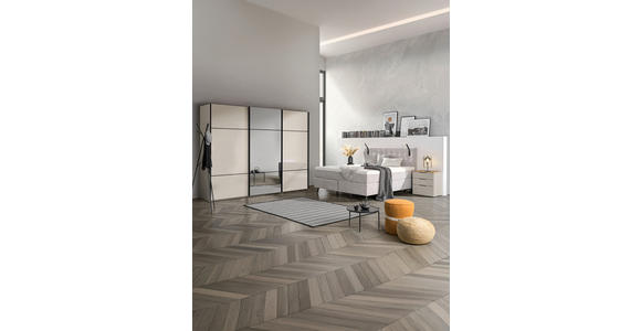 SCHWEBETÜRENSCHRANK  in Champagner  - Champagner/Schwarz, KONVENTIONELL, Glas/Holzwerkstoff (271/223/68cm) - Novel