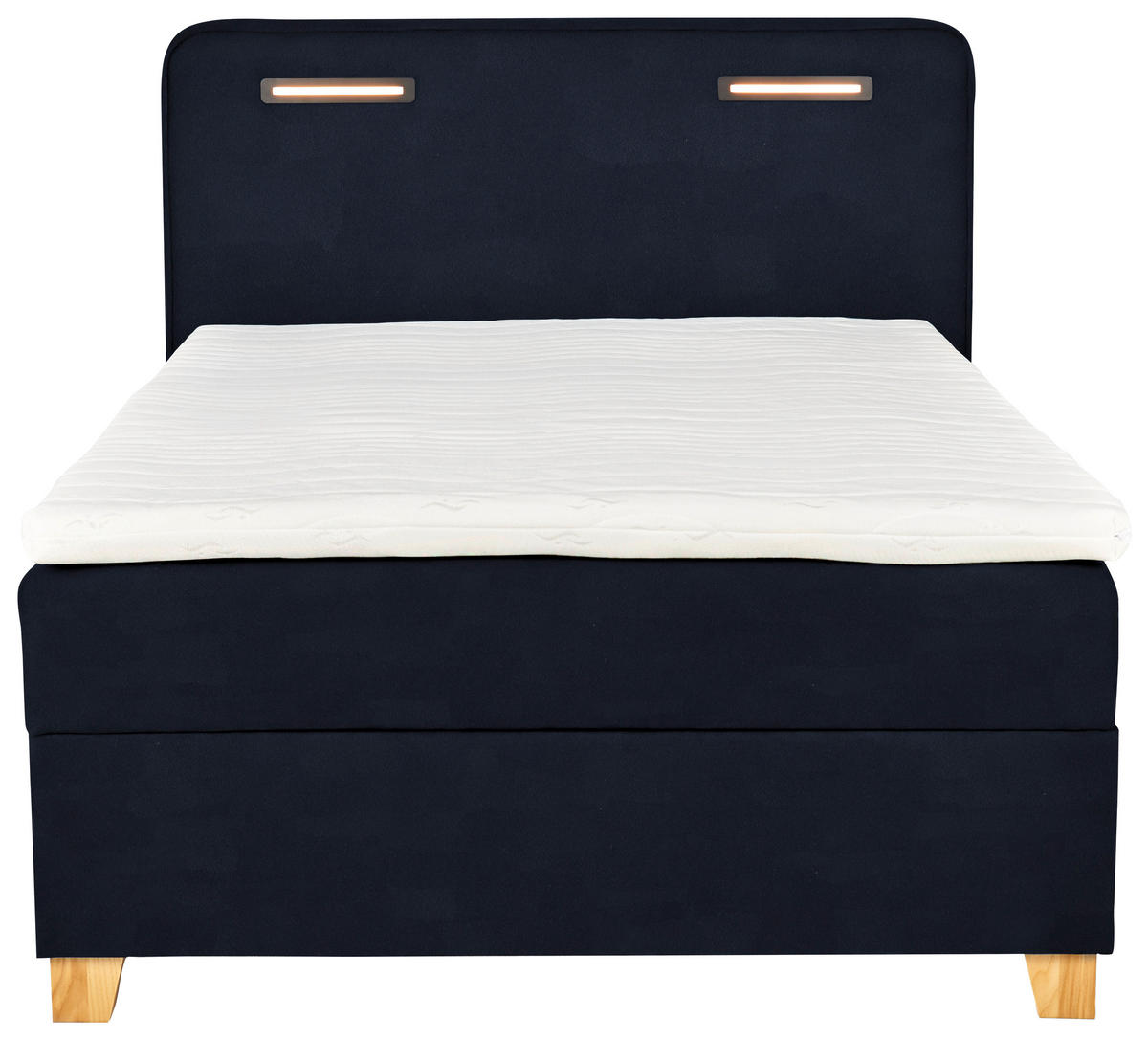 BOXBETT 100/200 cm  in Dunkelblau  - Türkis/Eichefarben, KONVENTIONELL, Holz/Holzwerkstoff (100/200cm) - Moderano
