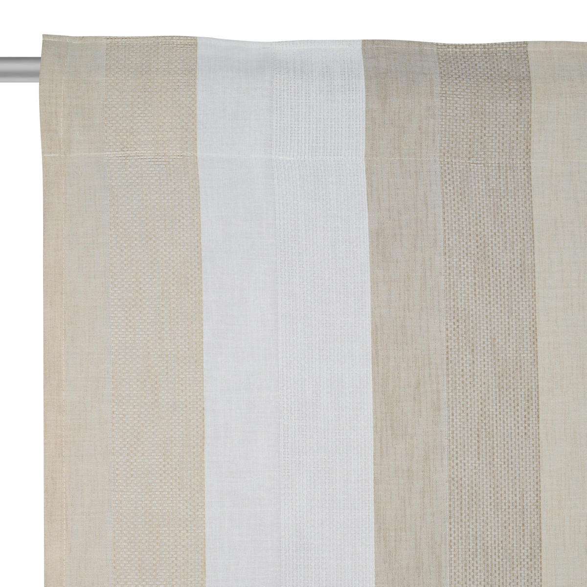 KOMBINOVANA ZAVESA bela, svetlobraon - bela/svetlobraon, Dizajnerski, tekstil (140/245cm) - Esposa