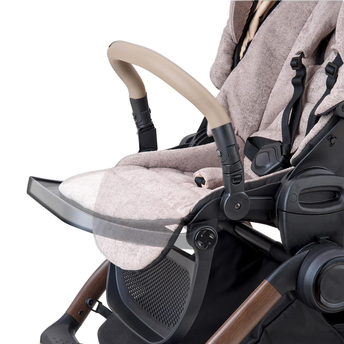 KINDERWAGENSET Facetty  - Beige/Braun, Design, Textil/Metall (104,5/62/94cm) - Jimmylee