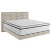 BOXSPRINGBETT 180/200 cm  in Hellgrau  - Hellgrau/Schwarz, Konventionell, Kunststoff/Textil (180/200cm) - Carryhome