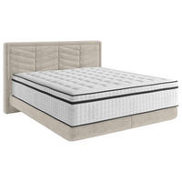BOXSPRINGBETT 180/200 cm  in Hellgrau  - Hellgrau/Schwarz, Konventionell, Kunststoff/Textil (180/200cm) - Carryhome