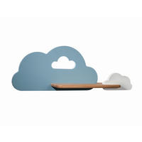 DJEČJA ZIDNA SVJETILJKA Cloud  - bijela/svijetlo plava, Basics, drvni materijal/drvo (53/12/18.5cm)
