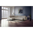 ECKSOFA Beige Feincord  - Beige/Schwarz, Design, Textil/Metall (205/280cm) - Xora