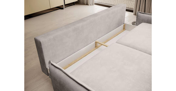 SCHLAFSOFA  in Chenille Hellbraun  - Hellbraun/Schwarz, KONVENTIONELL, Textil/Metall (223/89/107cm) - Carryhome