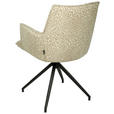 ARMLEHNSTUHL  Stoffauswahl, Sitzfläche 360° drehbar, automatische Rückholfunktion Jacquard  - Beigebraun/Schwarz, Design, Textil/Metall (59/89.5/63cm) - Novel