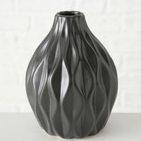 VASE  - Schwarz, Design, Keramik (12/15cm) - Ambia Home